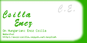 csilla encz business card
